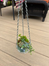 Load image into Gallery viewer, Disco ball hanging planter, Comes With A Assortment of Succulent Cuttings to Make Your Own Planter
