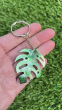 Load and play video in Gallery viewer, Handmade Monstera leaf key chain
