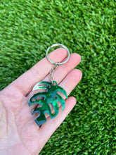 Load image into Gallery viewer, Handmade Monstera leaf key chain
