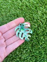 Load image into Gallery viewer, Handmade Monstera leaf key chain
